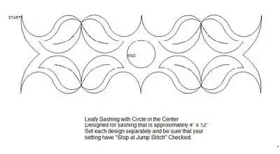 Leafy Sashing with Circle in Center